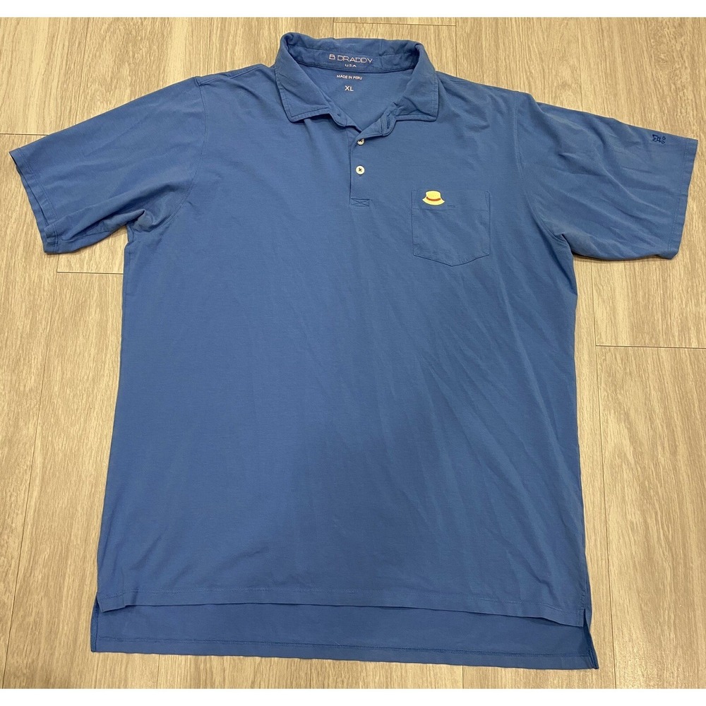 B Draddy Shirt Men's‎ Extra Large Blue XL Hat Pullover Pima Cotton